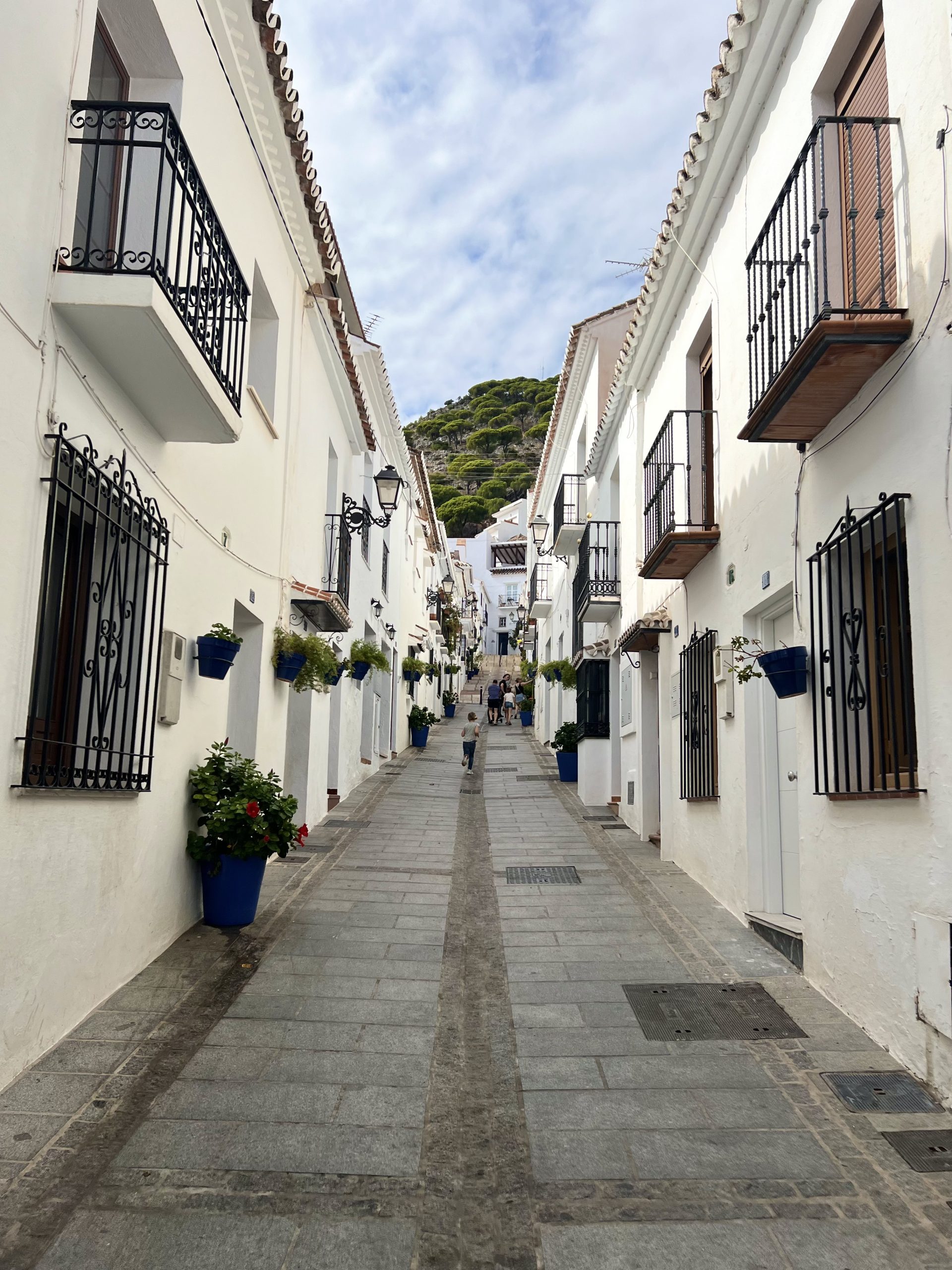 mijas street in southern spain, andalucia 