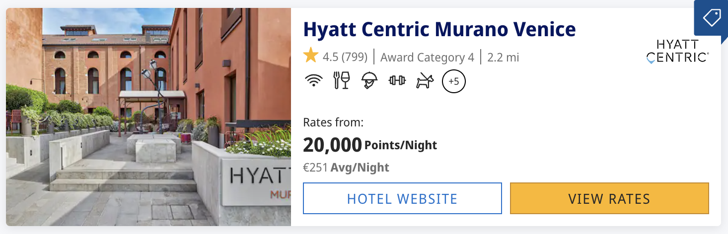 Book Venice hotel on Hyatt Points - Hyatt Centric Murano Venice