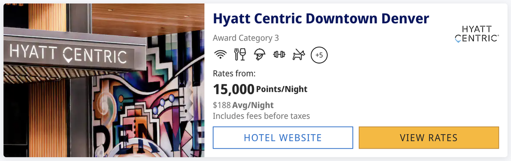 Hyatt Centric Downtown Denver on points