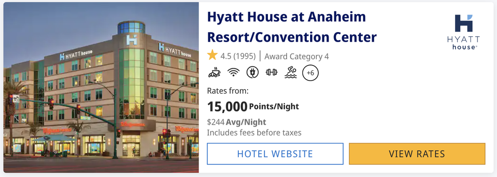 family-friendly ways to use 100k Chase points at Hyatt House at Anaheim Resort / Convention Center