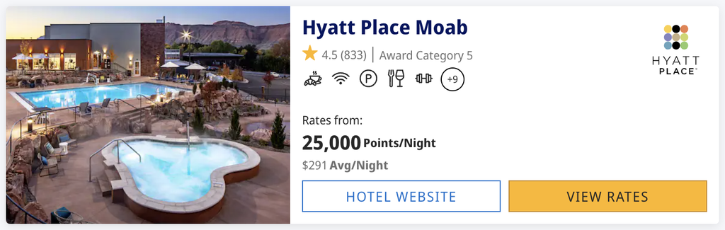 Hyatt Place Moab on points