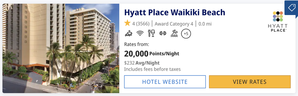 Hyatt Place Waikiki Beach on points