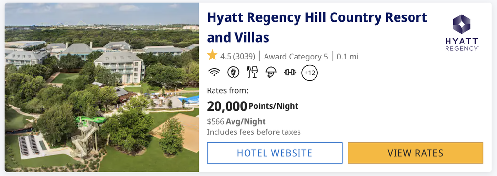 Hyatt Regency Hill Country near San Antonio on points