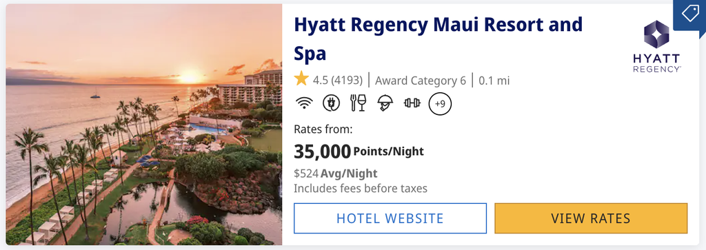 Hyatt Regency Maui Resort and Spa on points