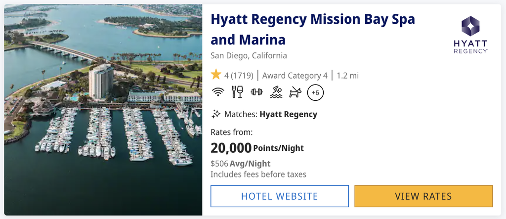 Hyatt Regency Mission Bay Spa and Marina on points