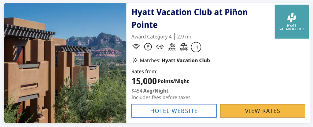 Hyatt Vacation Club at Piñon Pointe in Sedona on points